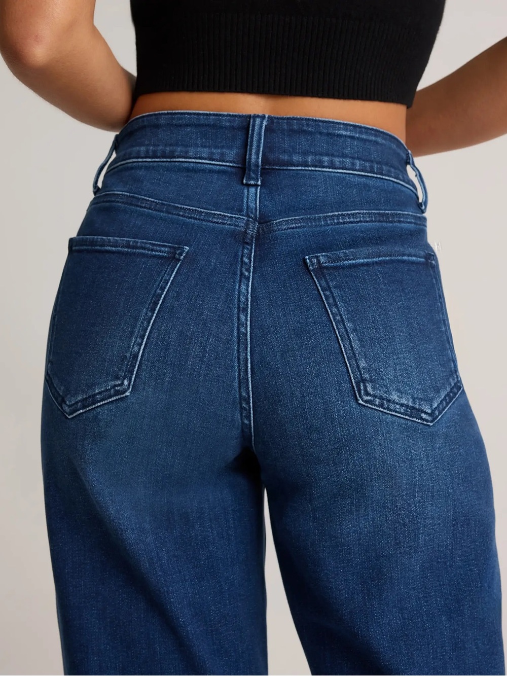 Quince Bella High-Rise Wide Leg Women's Jeans in Dark Indigo - Picture 3 of 8